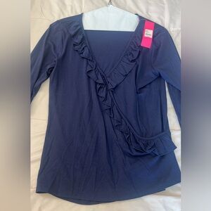 Lilly Pulitzer Navy Large LS shirt NWT